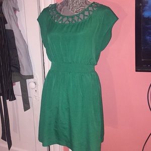 Emerald green dress